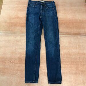 Madewell 9” High Rise Skinny Jeans Women Size 24 Blue Medium Wash Denim Stretch
